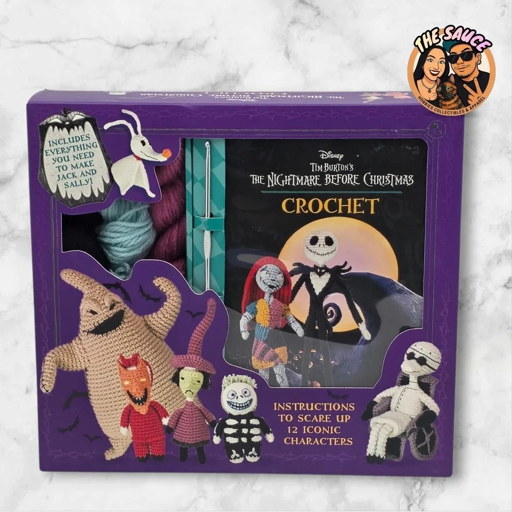 Disney Nightmare Before Christmas Crochet Kit DIY Craft 12 Patterns Jack Sally